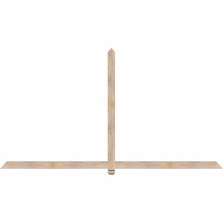 Ekena Millwork Eugene Smooth Timber Gable Bracket, Douglas Fir, 108"W x 58"H x 1 1/2"D x 3 1/2"F, 13/12 Pitch GBW108X58X0204EUG00SDF